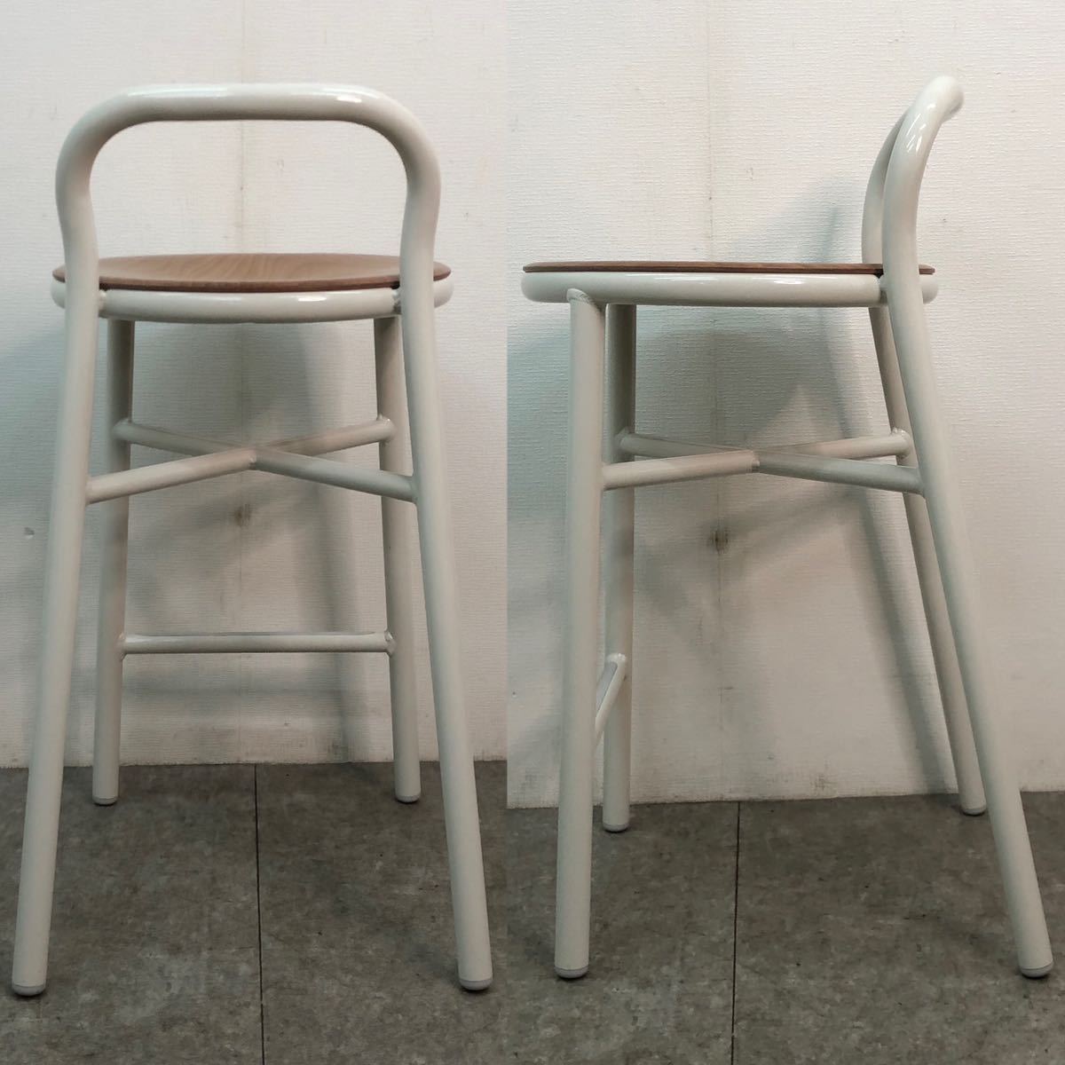 □MAGIS マジス PIPE stool ジャスパーモリソン カウンターチェア デザイナーズ パイプスツール イタリア ホワイト ライトビーチ□23073003_画像3