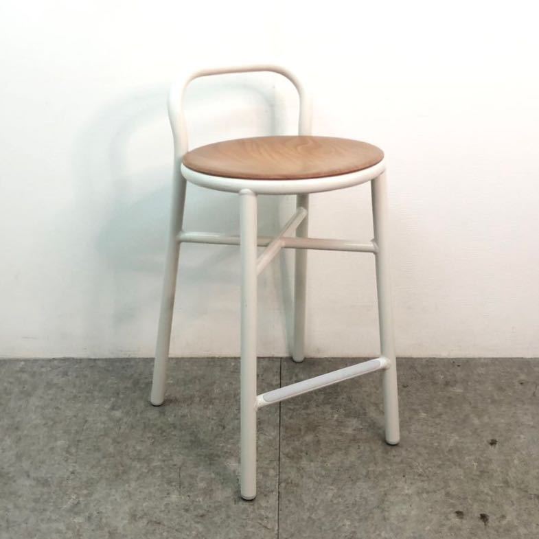 □MAGIS マジス PIPE stool ジャスパーモリソン カウンターチェア デザイナーズ パイプスツール イタリア ホワイト ライトビーチ□23073003_画像1