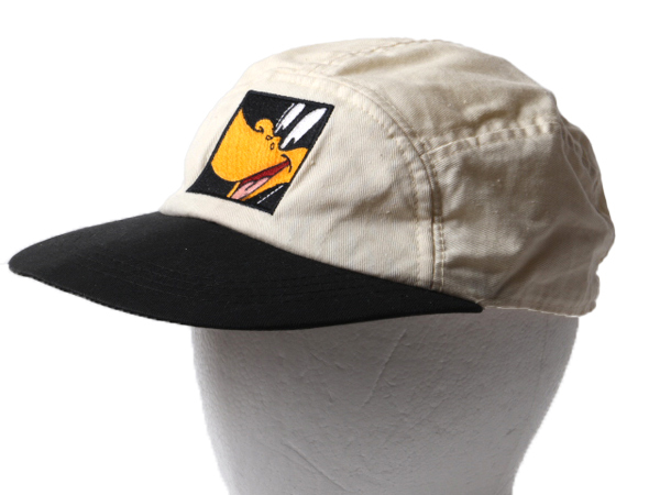 90s ■ ワーナー オフィシャル ダフィー ダック 刺繍 ジェット キャップ フリーサイズ / 90年代 オールド 帽子 ベースボール キャラクター