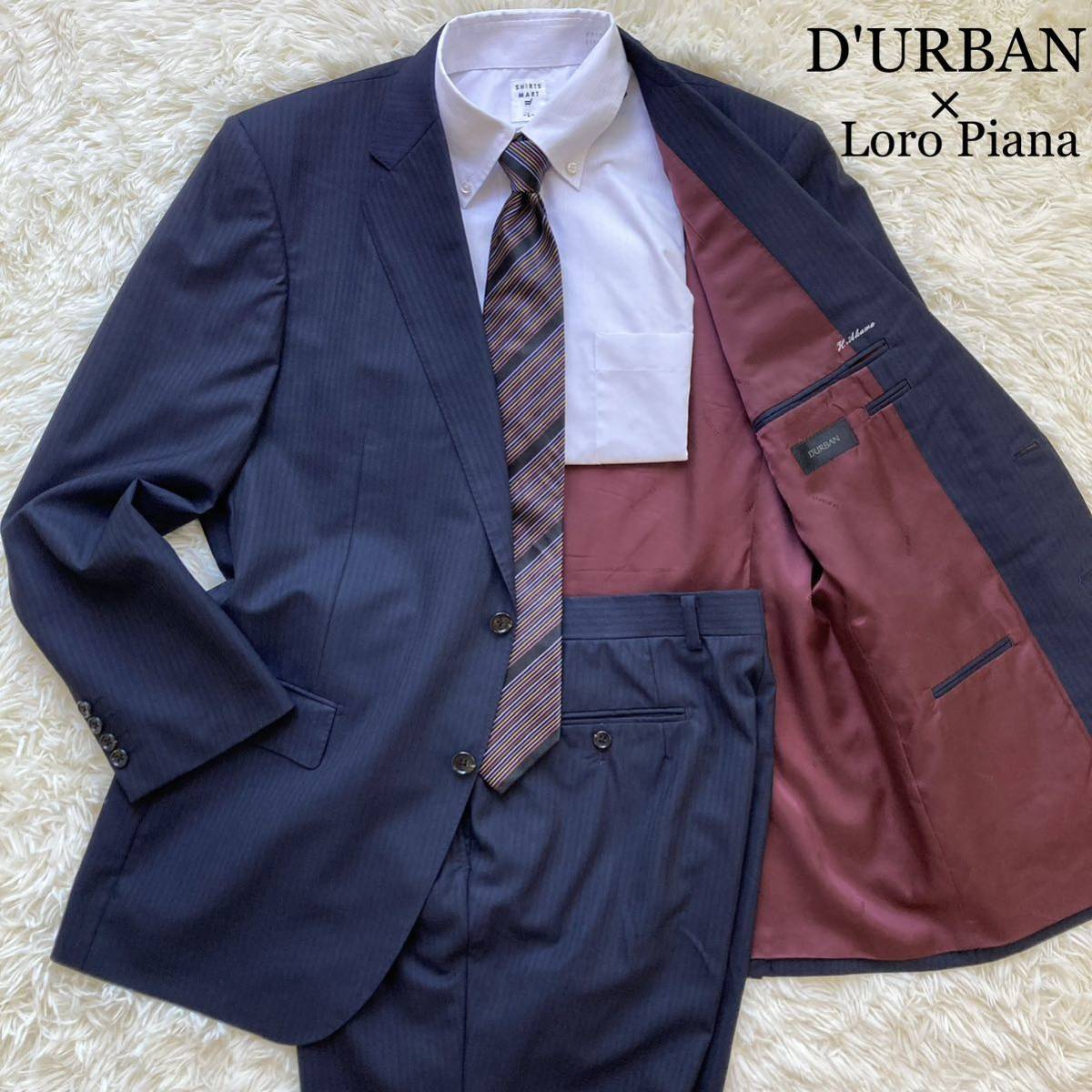 D'URBAN ×Loro Piana ドレススーツ シルク セットアップBB6 ストライプ
