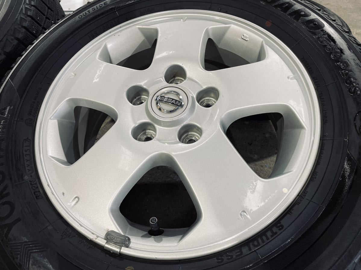 ★バリ溝★ 日産 セレナ ラフェスタ 純正 スタッドレス ホイール 4本 195/65R15 5.5J +45 5H PCD114.3 フリード 195 65 R15 A-1-53_画像3