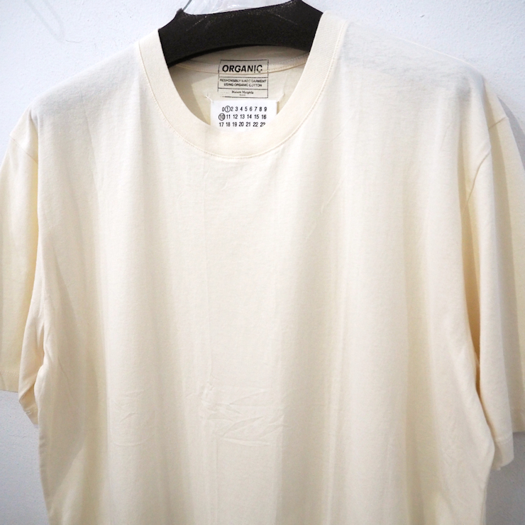 新品 メゾンマルジェラ オーガニックコットン 3 パックT 単品 ベージュ メンズ レディース XL Maison Margiela Tシャツ 四つタグ S50GC0678