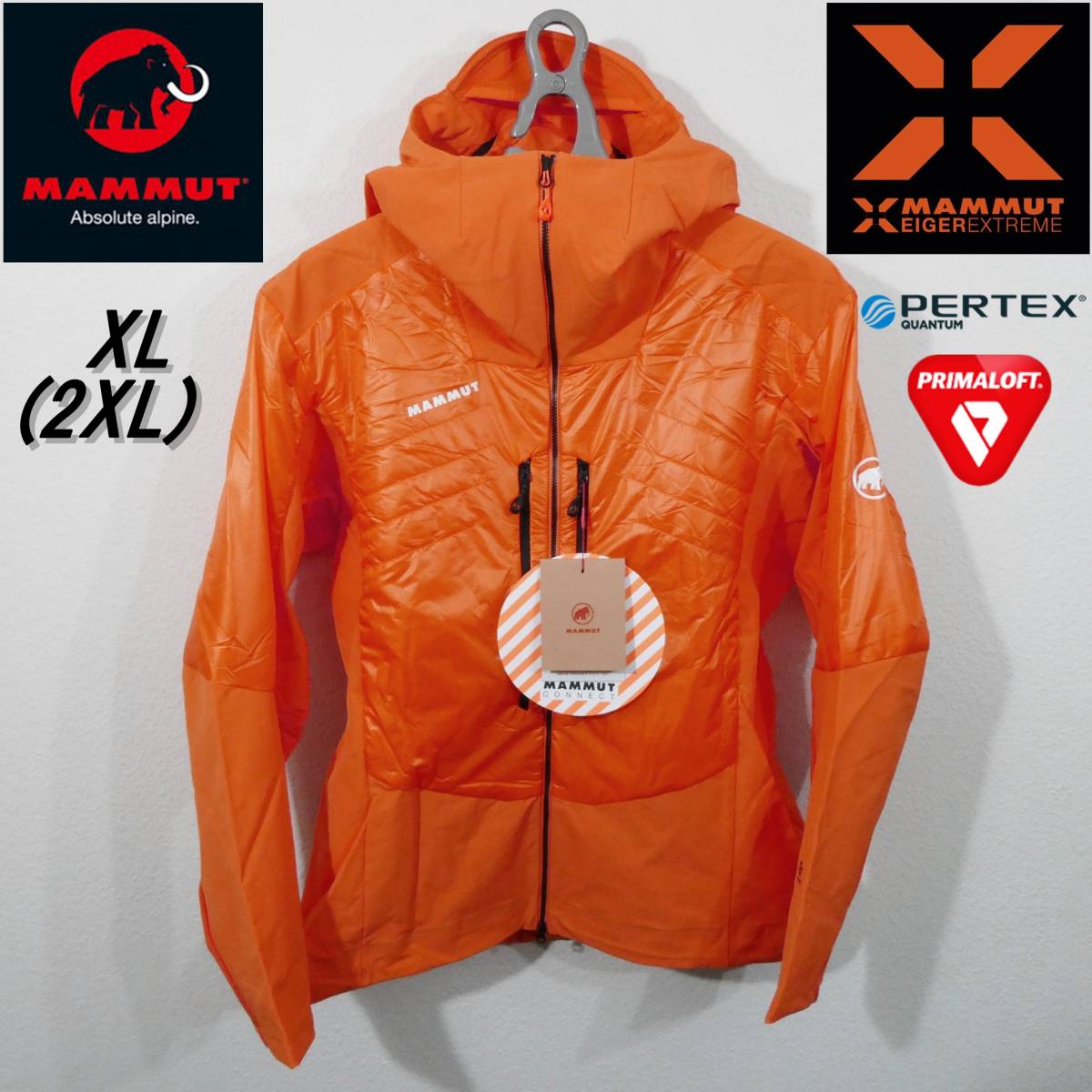 残1 新品 プロ仕様 アイガーエクストリーム マムート XL XXL 2XL プリマロフト 人工ダウン Eiger Extreme Eisfeld SO Hybrid Hooded Jacket