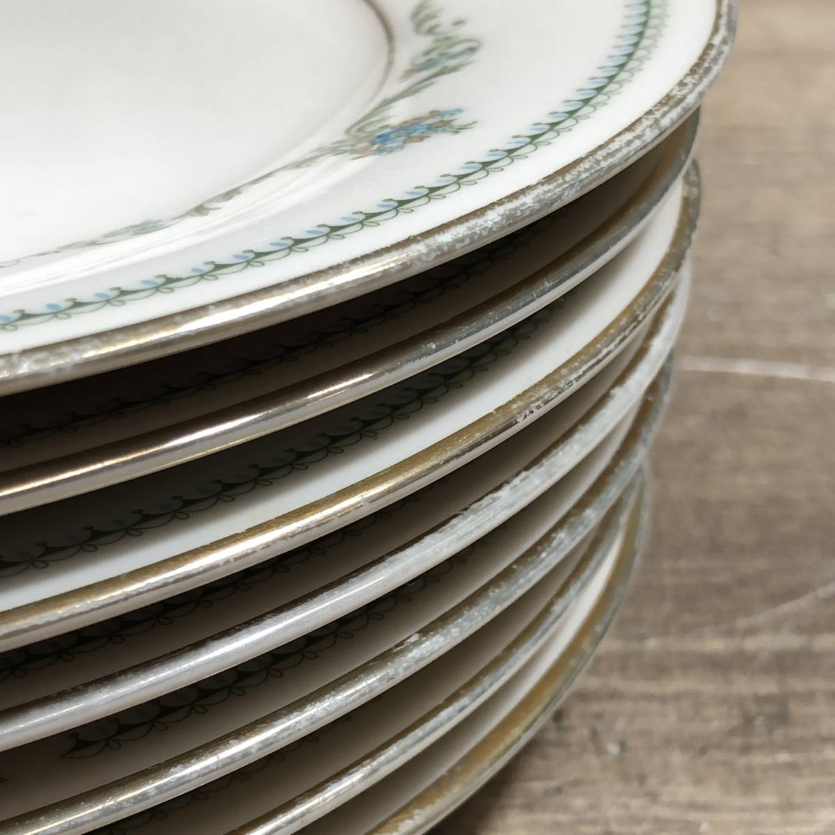 1000円スタート◇Noritake ノリタケ ディナープレート 7枚セット 7554 BLAKESLEY 約21cm Ivory China アイボリーチャイナ 洋食器 菊HG_画像7