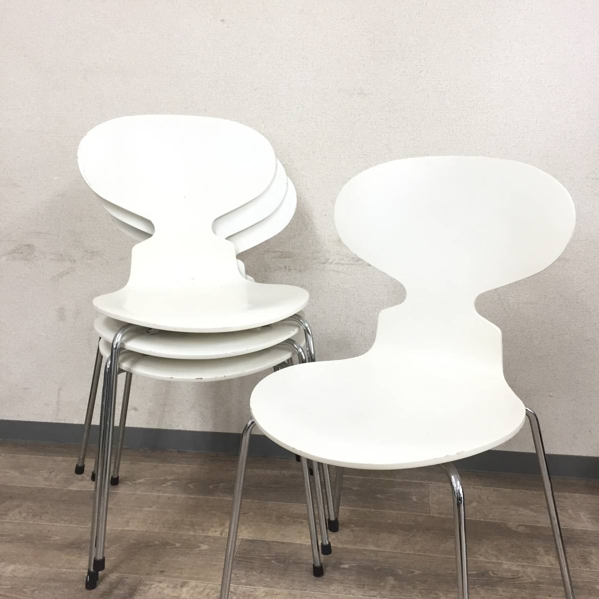 4脚セット Fritz Hansen フリッツハンセン アントチェア ホワイト