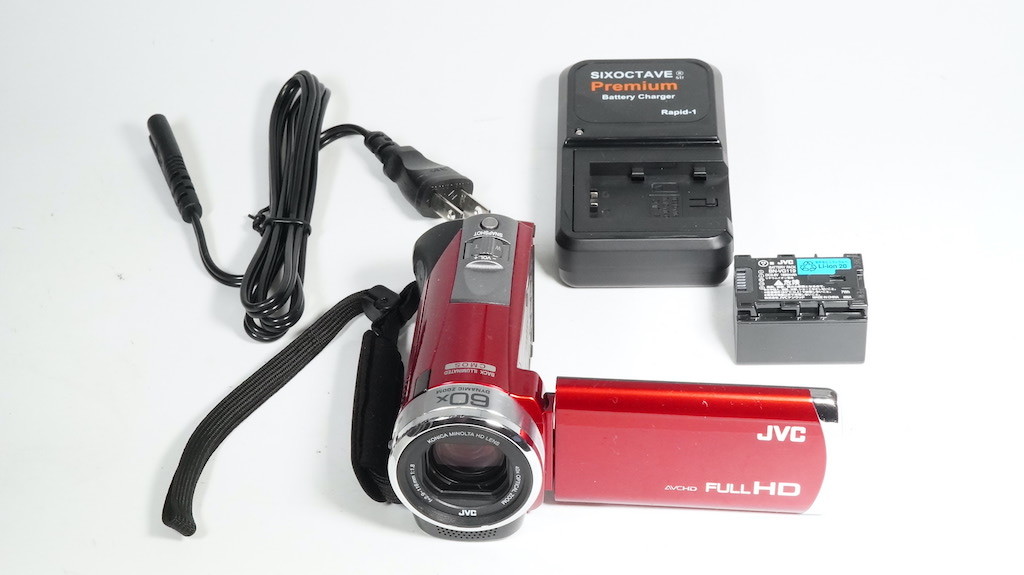 最新情報 JVC Victor Everio GZ-HM199-R レッド 動作OK 1週間保証