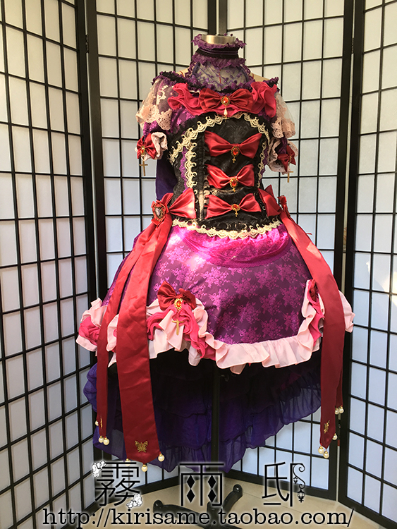 実物撮影コスプレ衣装　東方Project　八雲紫　フリル地獄 帽子付き☆コスプレ衣装 風(ウィッグ 靴別売り)_画像4