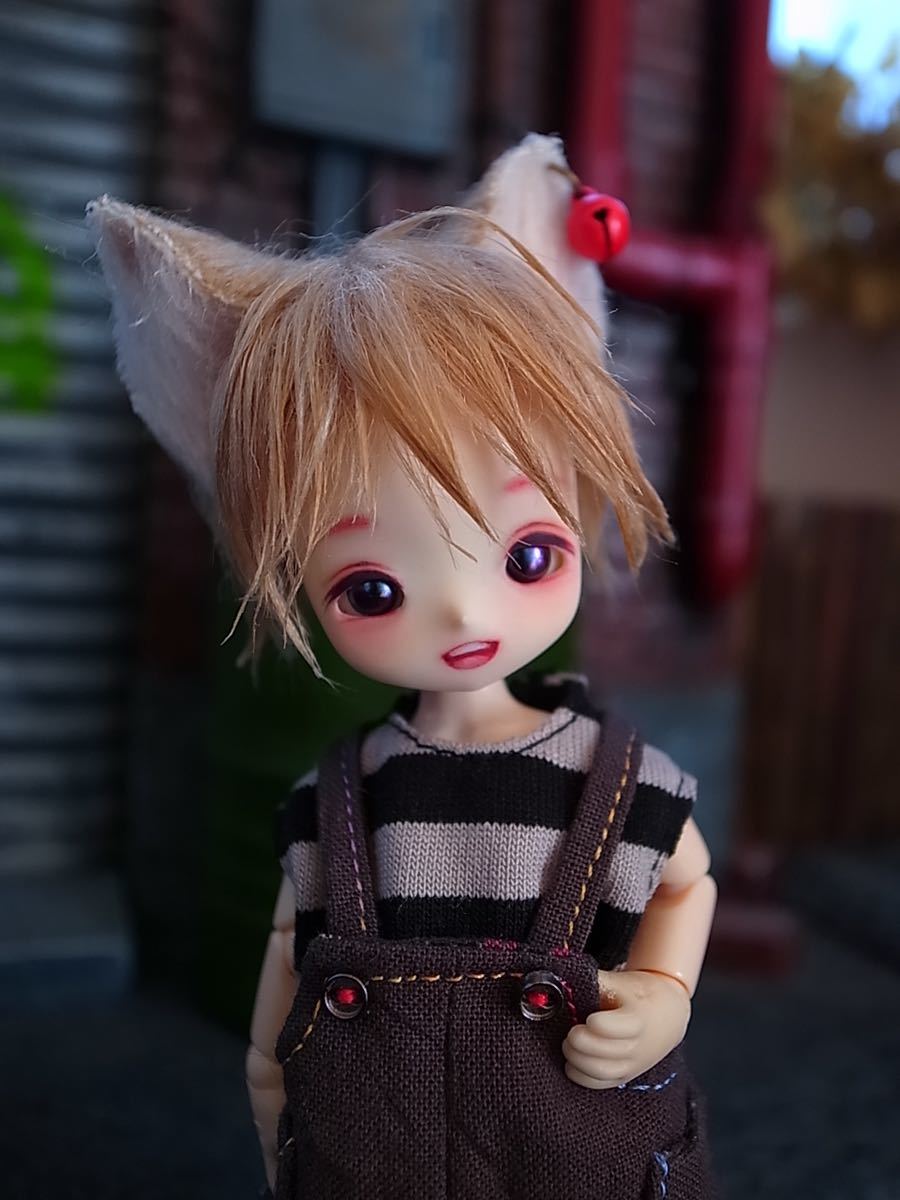 カスタムドール《テノリネコ》Larimarworks製 ミミヘッド ヘッド+アイ+ネコ耳ウィッグのみ 4