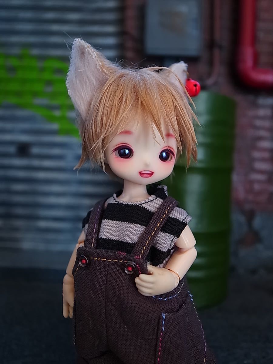 カスタムドール《テノリネコ》Larimarworks製 ミミヘッド ヘッド+アイ+ネコ耳ウィッグのみ 3