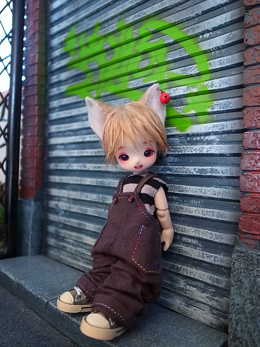 カスタムドール《テノリネコ》Larimarworks製 ミミヘッド ヘッド+アイ+ネコ耳ウィッグのみ