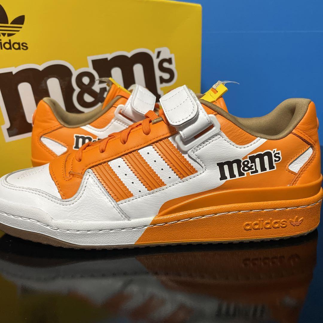 29.0cm★新品 M&Ms × adidas FORUM LO 84 アディダス × エムアンドエムズ フォーラム ロー 84 スニーカー オレンジ 白 コラボ GY6315_画像2