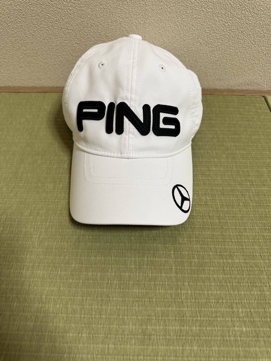 最安 ピンゴルフキャップ PING 正規品 一回使用 メルセデス キャップ