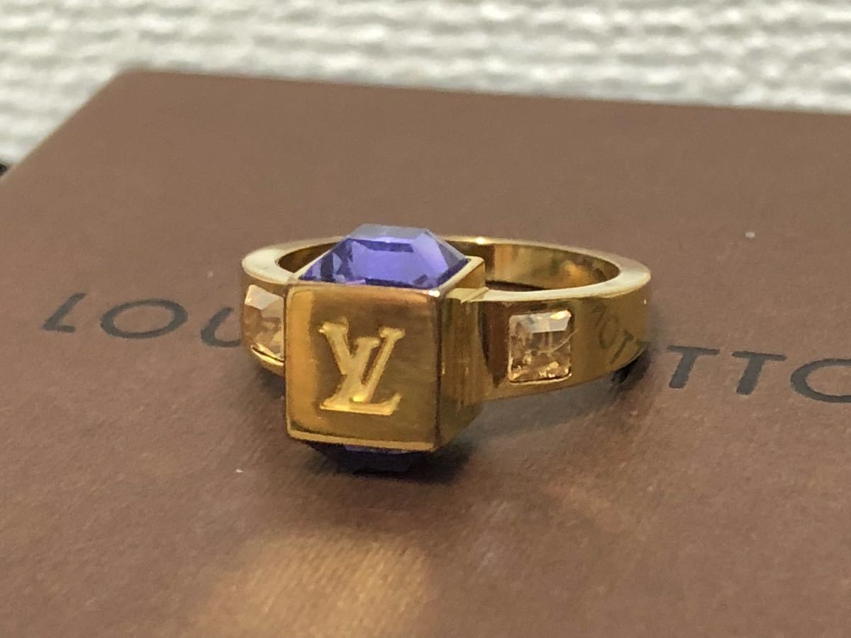regular goods beautiful goods LOUIS VUITTON Louis Vuitton ring bar g*  gambling Gold 1 point box certificate attaching ring necklace S: Real Yahoo  auction salling
