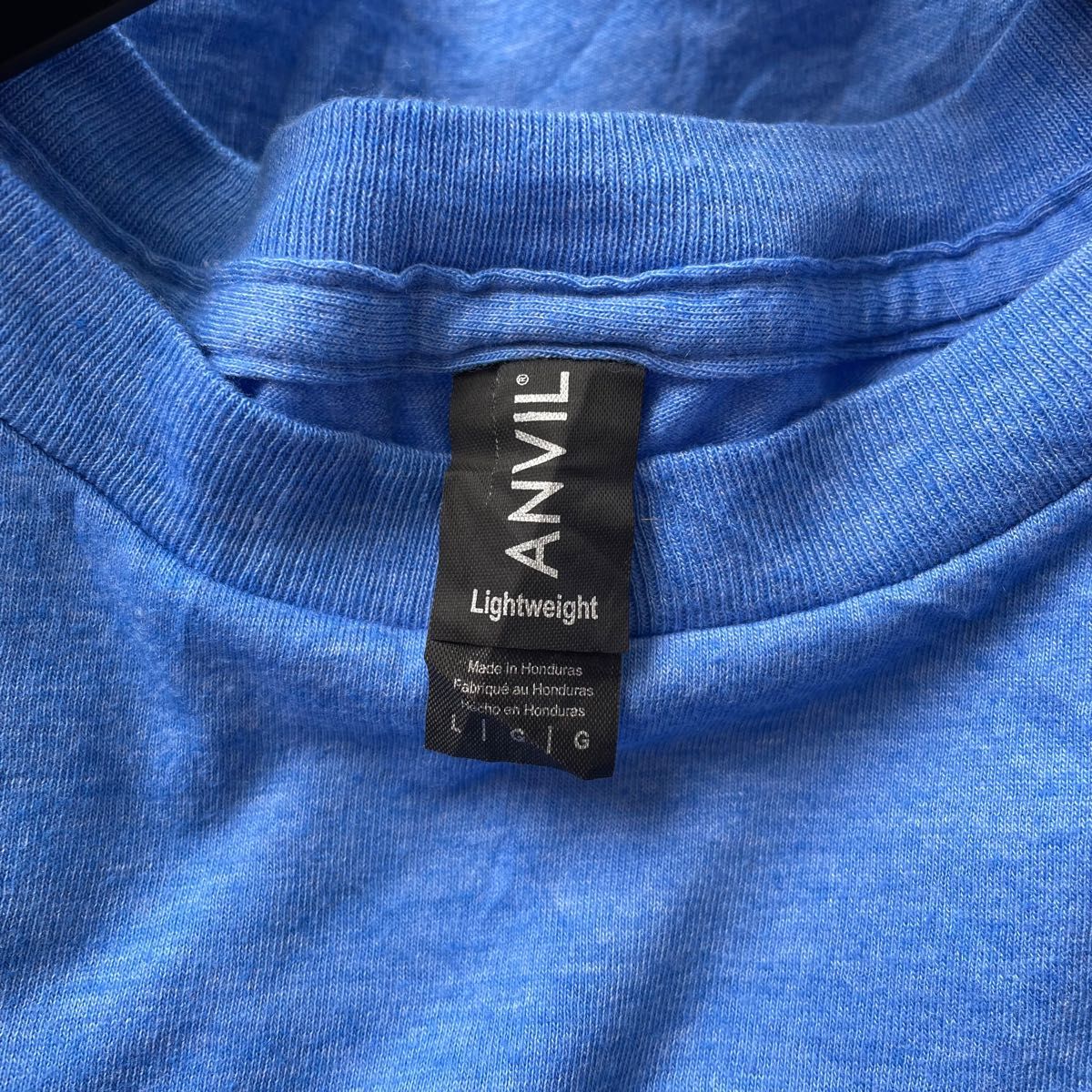 【企業ロゴ】米建築会社 プリントTシャツ ブルー Lサイズ