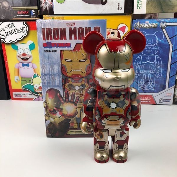 罕見BE @ RBRICK 400％鋼鐵俠鋼鐵俠磚鋼鐵俠 原文:希少 BE@RBRICK 400 % Iron Man アイアンマン ベアブリックアイアンマン