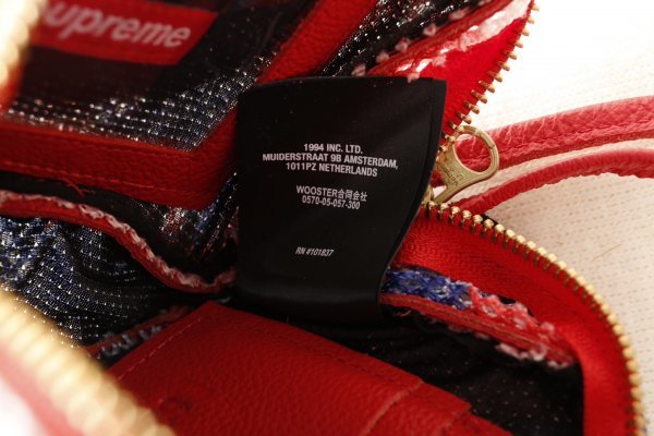 Supreme×Vanson シュプリーム×バンソン♪Leathers Cordura Mesh Wrist Bag Red Camo レザー コーデュラ メッシュ リスト バッグ♪新品の画像8