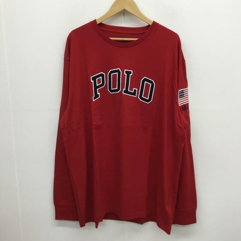 POLO RALPH LAUREN XL ポロラルフローレン Tシャツ 長袖 LOGO刺繍ロングスリーブ T Shirt 赤 / レッド / 10053547