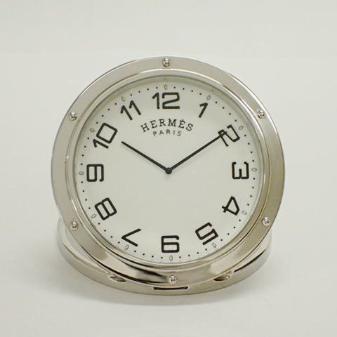 エルメス クリッパー 置時計 PE-CL1.705 74mmサイズ 付属品付き【116350】