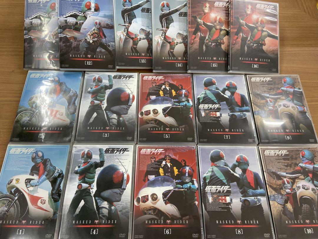 新品即決 中古特撮DVD 仮面ライダー 全16巻セット 藤岡弘 佐々木剛