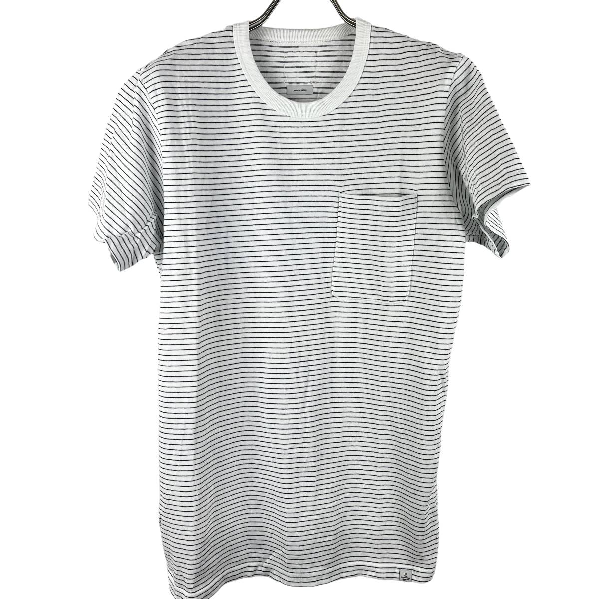VISVIM(ビズビム) Stripe Fitting Cotton T Shirt (white)