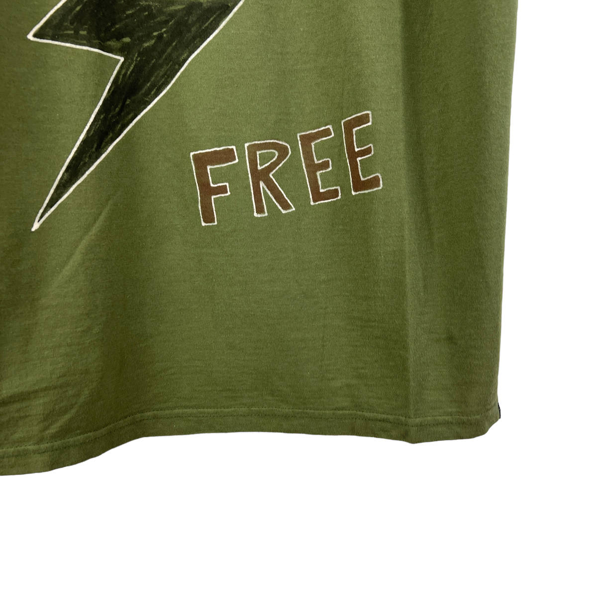 VISVIM(ビズビム) Lightning Sign Cotton T Shirt (green)