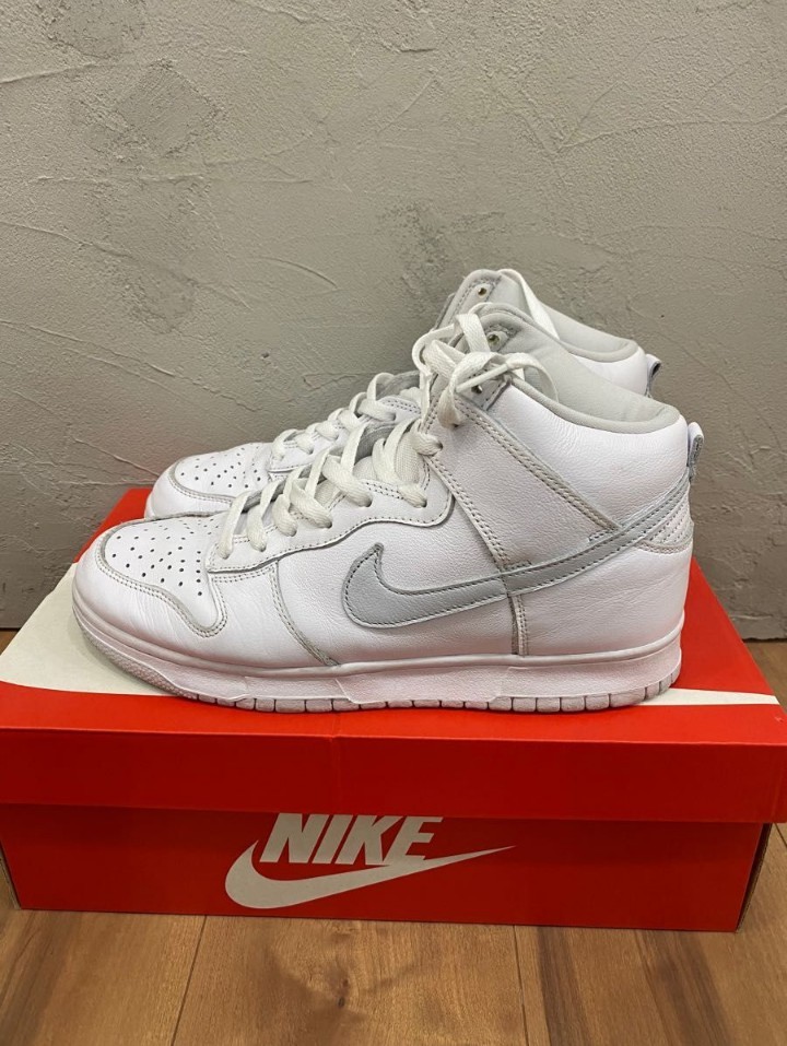 卸売 NIKE ナイキ ダンク ハイ 白×灰 ホワイト×グレー 27.5cm 27.5cm
