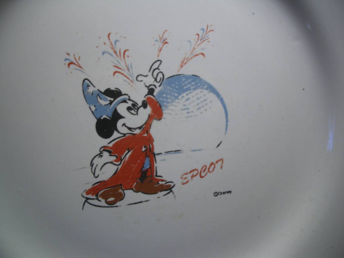 【陶器】ウォルト・ディズニー・ワールド２５周年の陶器製皿●ミッキーマウス●エプコット●Walt Disney World●Micky Mouse●旧家蔵出品_画像2