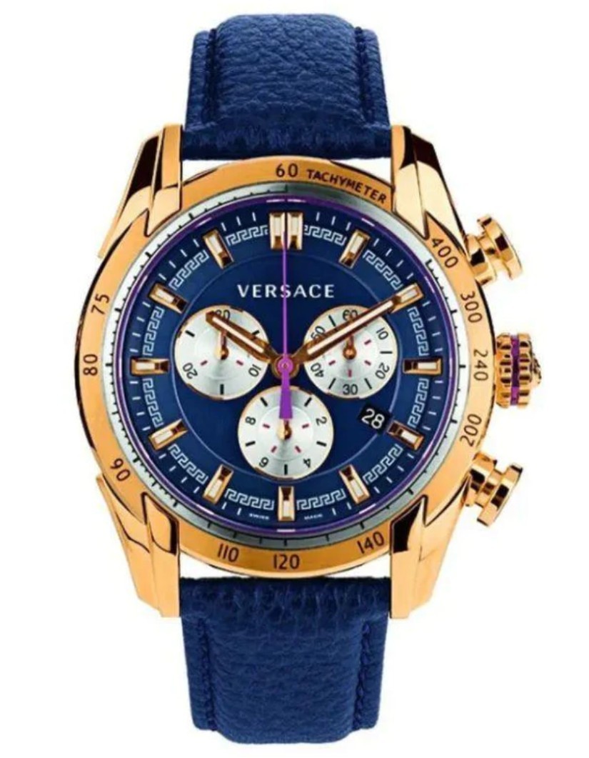 新作ウエア 新品未使用 メンズ VERSACE 腕時計 V-レイ クロノグラフ