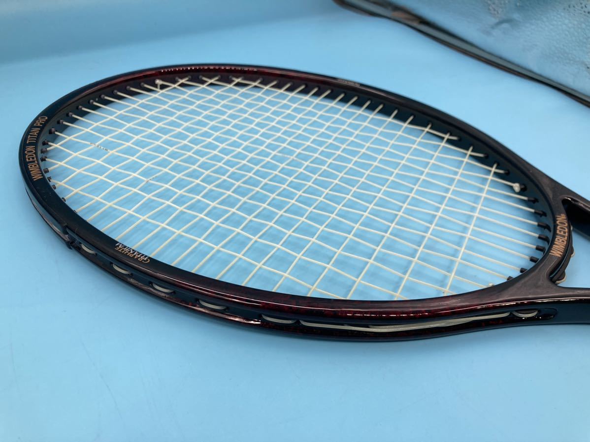 【A7862O128】テニスラケット WIMBLEDON TITAN PRO TITANIUM COMPOSITE BODY ウィンブルドン　ケース付き_画像4