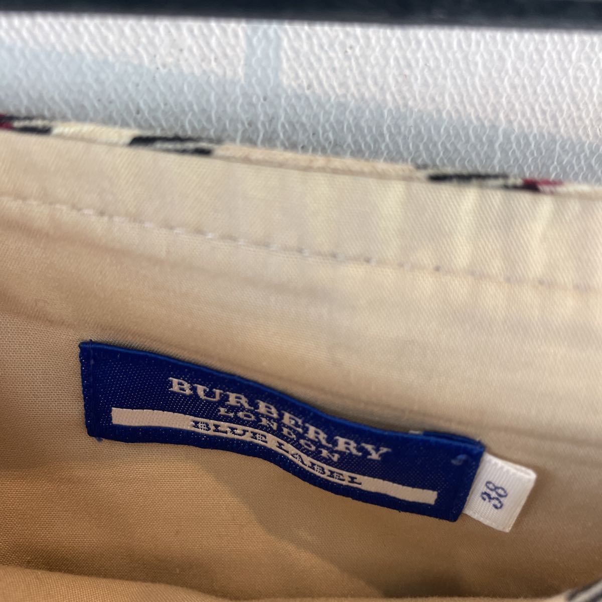 Burberry バーバリーブルーレーベル ノバチェック スカート ウール100% M三陽商会_画像10