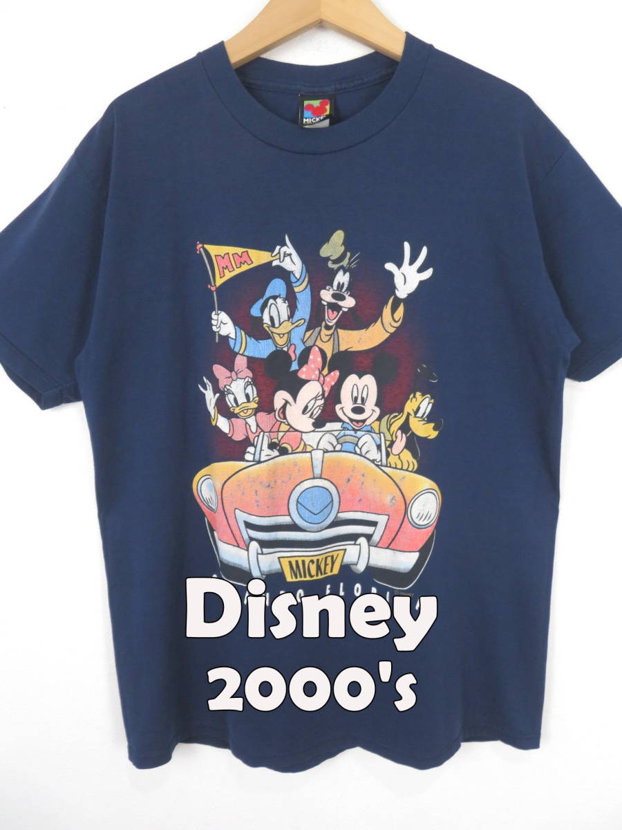 00s ディズニー ★ VELVA SHEEN Tシャツ ★ Disney ミッキー ミニー ドナルド グフィー デイジー プルート アメリカ USA  古着 アニマル 90s
