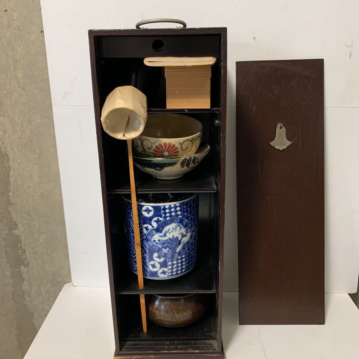 茶道具 セット 木箱入り 道具一式 茶道 茶碗 棗 柄杓 茶筅 茶杓 茶道