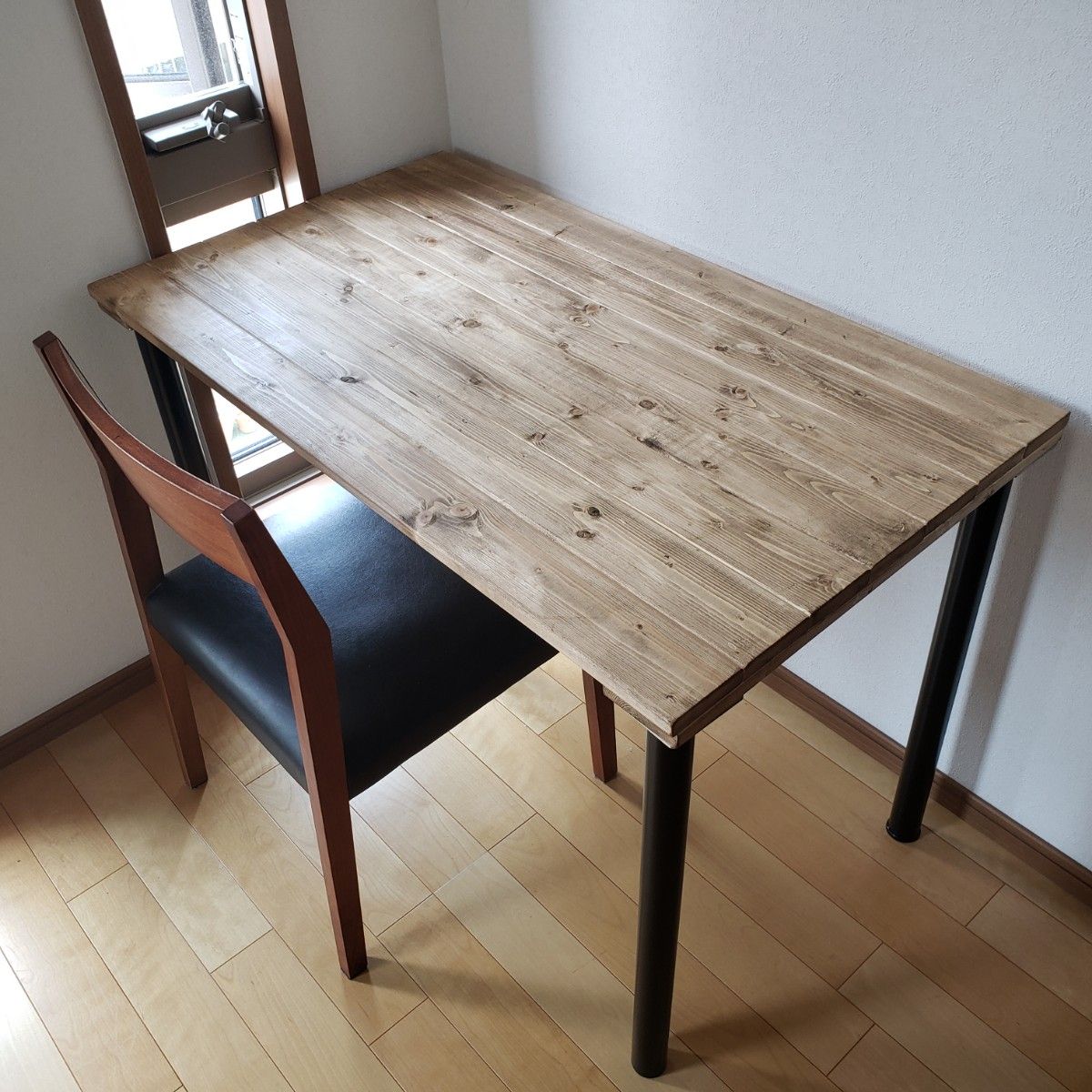 90X54ダイニングテーブル ジャコビーン 木製 アンティーク 無垢材-