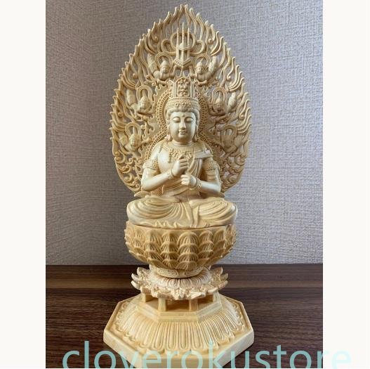 仏像　仏教美術 精密彫刻 手彫り木彫　大日如来像　檜木