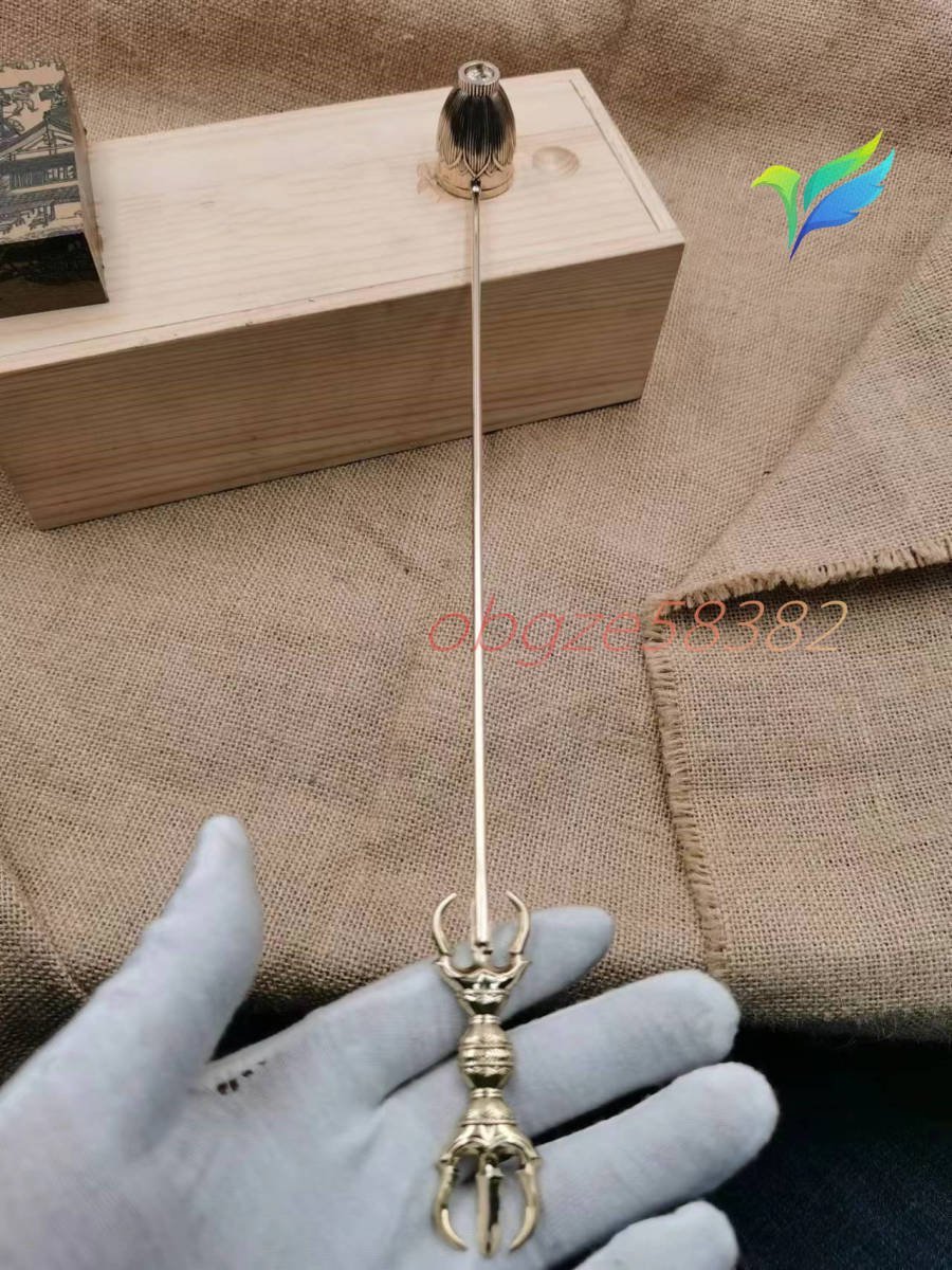 独特の素材 「密教法具 寺院用仏具」 バスオイルスプーン 真鍮製磨き仕上 長さ 35cm 仏具一般 独特の素材 「密教法具 寺院用仏具」 バスオイルスプーン 真鍮製磨き仕上 長さ 35cm 仏具一般