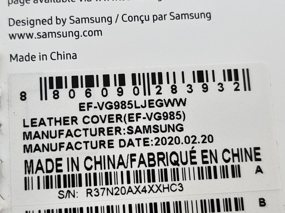 Samsung Galaxy S20+ケース、公式レザーバックカバー グレー EF-VG985LJEGWW