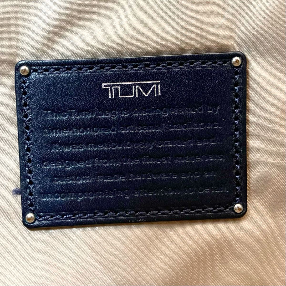 1円 ■美品■ TUMI トゥミ トートバッグ ハンドバッグ レザー 本革 バイカラー ネイビー ブルー メンズ ビジネス A4収納可能 肩掛け_画像9