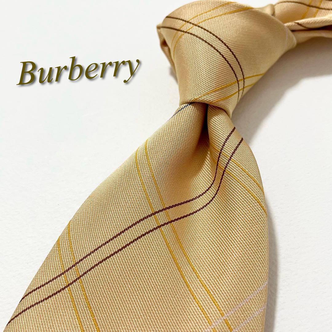 [ прекрасный товар ] BURBERRY Burberry галстук в клетку полоса reji men taru полоса шланг высококлассный общий рисунок one отметка Logo высокий бренд 