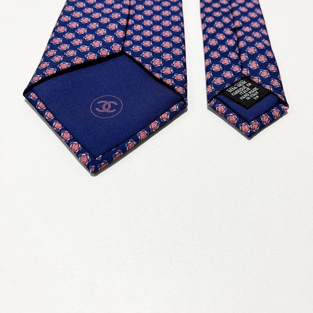 定番のお歳暮 ワンポイントロゴ イタリア製 ココマーク総柄 ネクタイ