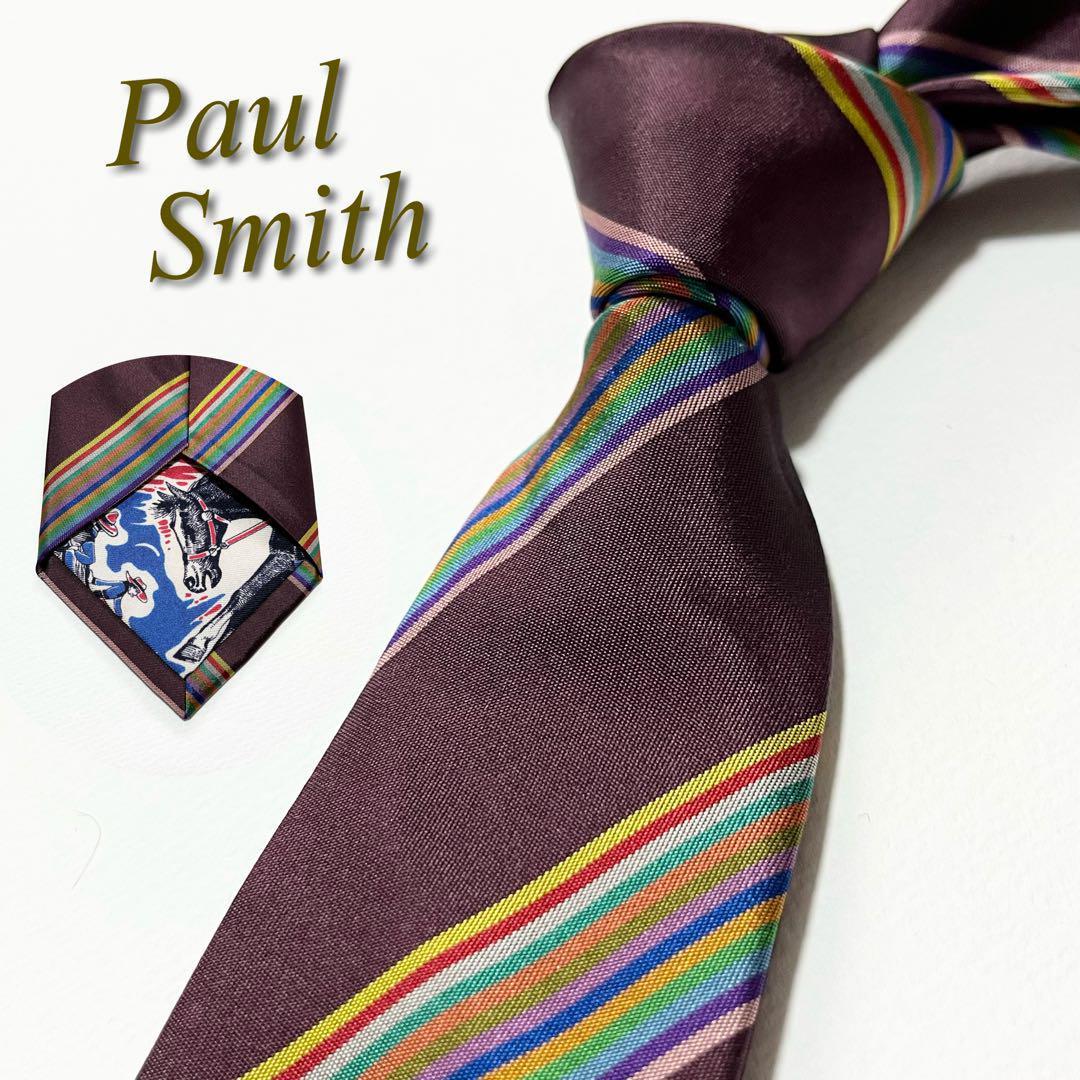 ポールスミス ネクタイ マルチカラー ストライプ Paul Smith ネクタイ-