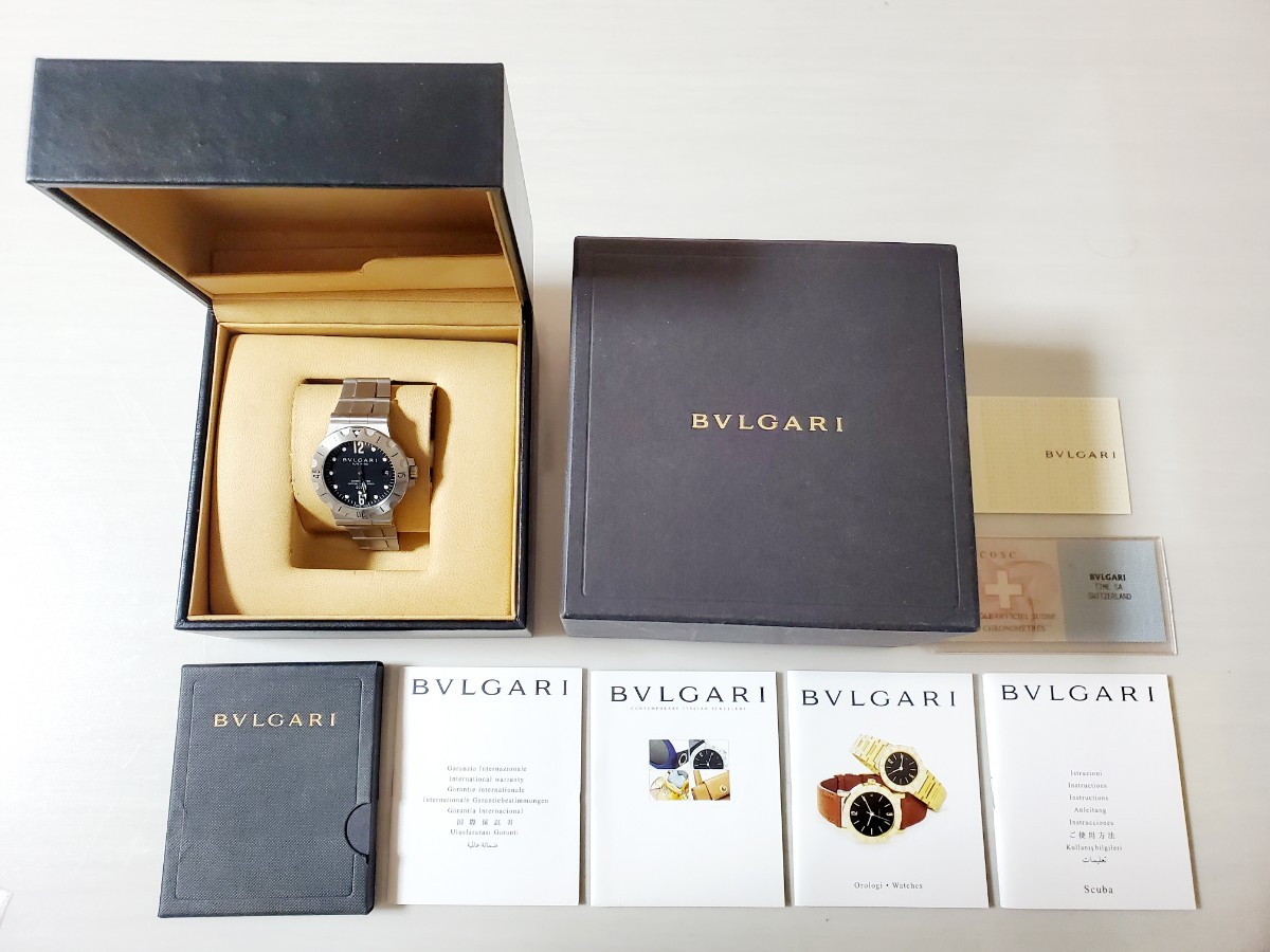 BVLGARI BVLGARY Diagono скуба [SD38SSD]AT джентльмен для высококлассный автоматический наручные часы оригинальный браслет гарантия имеется 