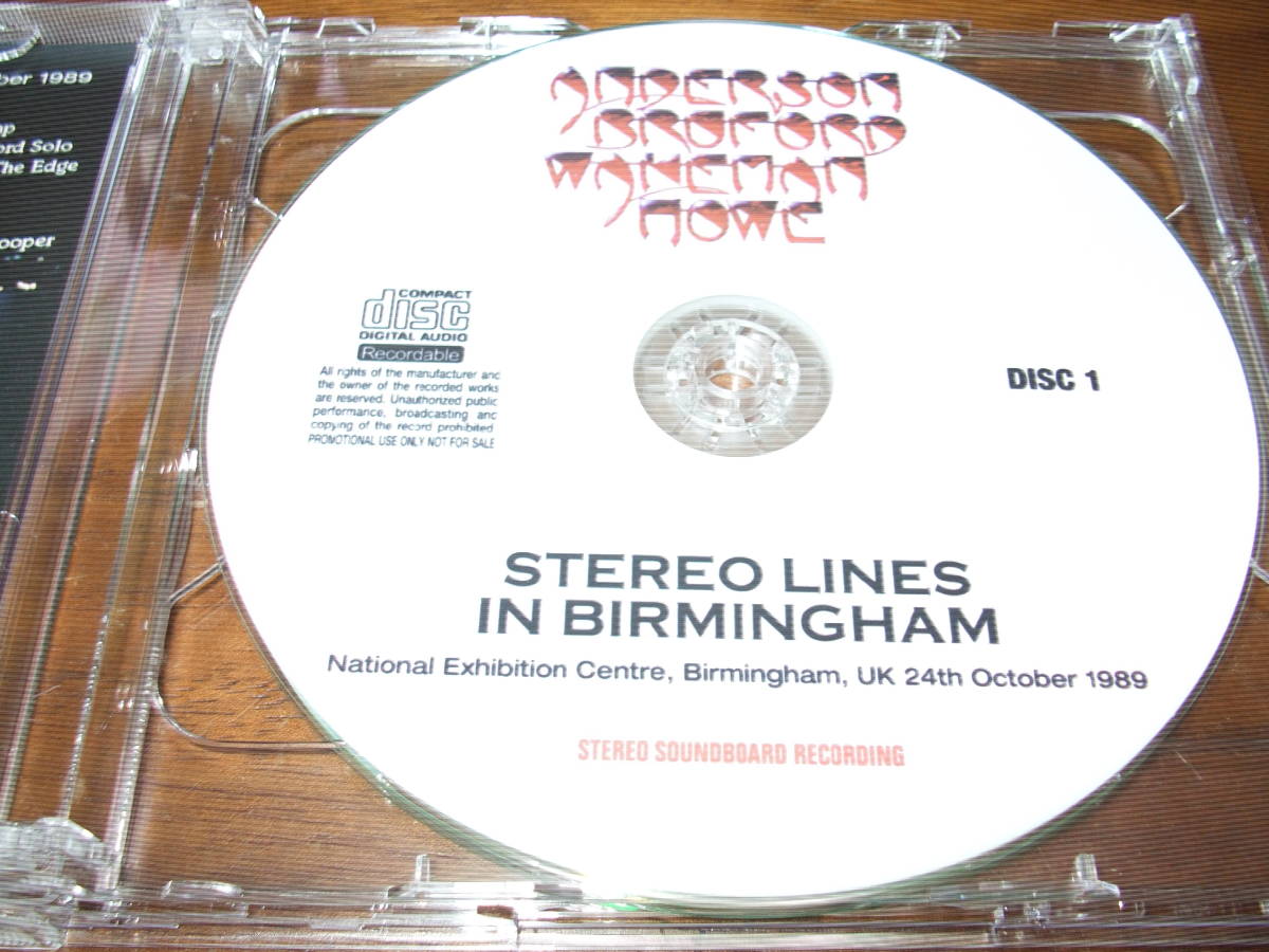 YES《 Stero Lines in Birmingham Soundboard Recording 》★ライブ２枚組_画像2