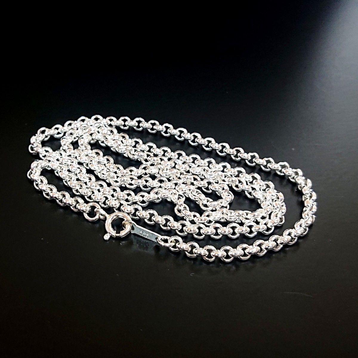3175 SILVER925 甲丸アズキネックレスチェーン50cm/3.2mm シルバー925 13-50 ボール リング 細