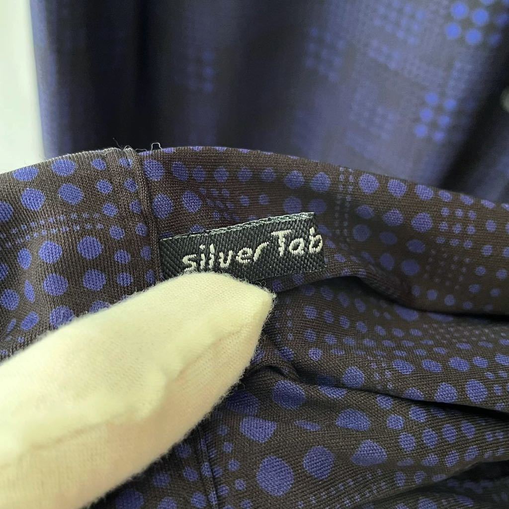 90s Levi's SILVER TAB ドット ポリエステル シャツ XL ネイビー