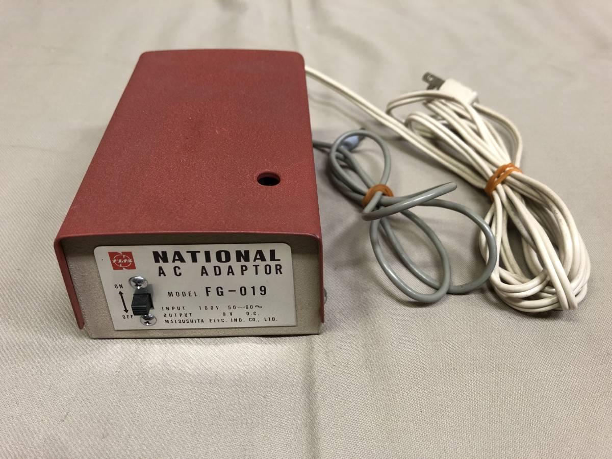 national AC ADAPTOR　FG-019 ナショナル　ACアダプター_画像1