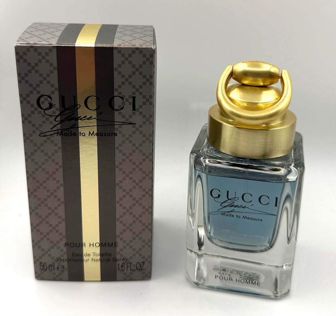 ★グッチ香水・GUCCI MADE TO MEASURE(メイド トゥ メジャー)POUR HOMME EDT.50ml・展示USED/残量約98% 約49ml・廃盤・入手困難品_画像1