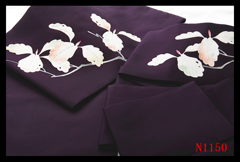 [N1150] carefuly selected excellent article salt . hand .... dyeing purple navy blue color ground . goods . crab high class fine art Nagoya obi * inspection *. kimono double-woven obi Nagoya obi obi shime 