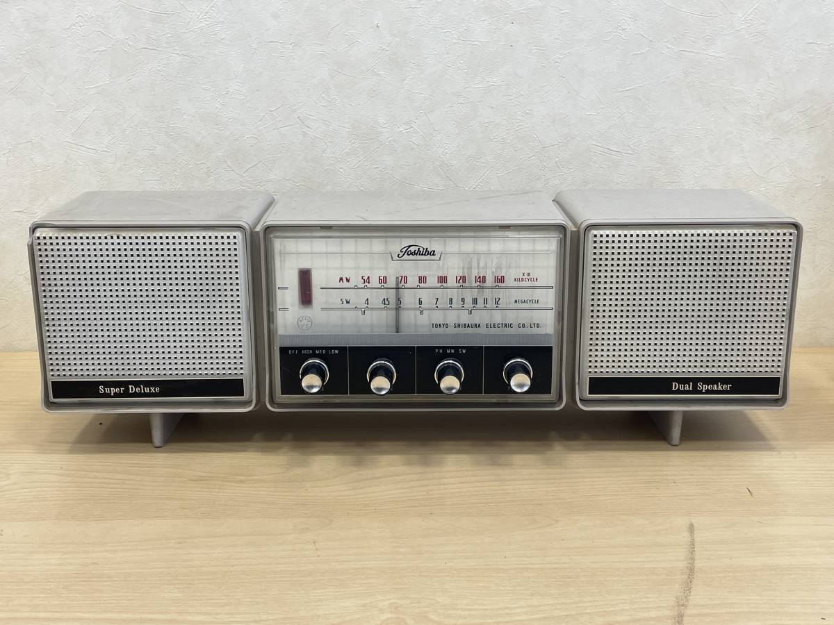 1円 TOSHIBA 東芝 真空管ラジオ うぐいすPS 東芝ラジオ 5ZB-483