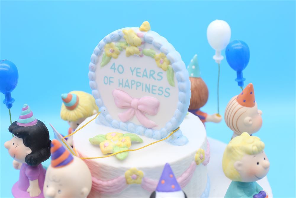 90s Willitts 40YEARS OF HAPPINESS CAKE MUSIC BOX/40周年記念 限定 オルゴール/スヌーピー/176250937_画像5