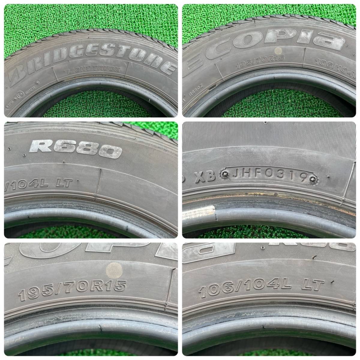 195/70R15 106/104L LT 2019年製造 ブリヂストン エコピアR680・2本_画像8